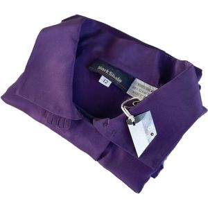 MARK SHALE | 12 / L | Silk Vintage Covered Placket Women’s Button Down Blouse